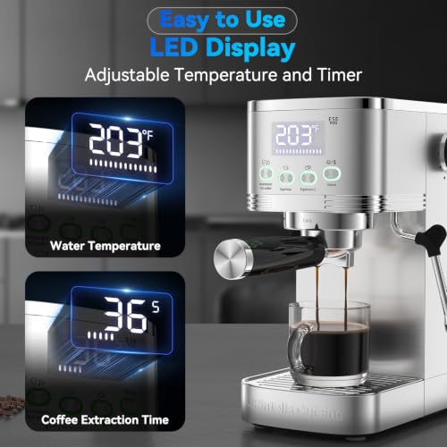 Espresso Machine with Adjustable Extraction Temperature