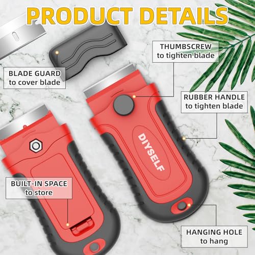 1 Pack Razor Blade Scraper with 15 Extra Blades