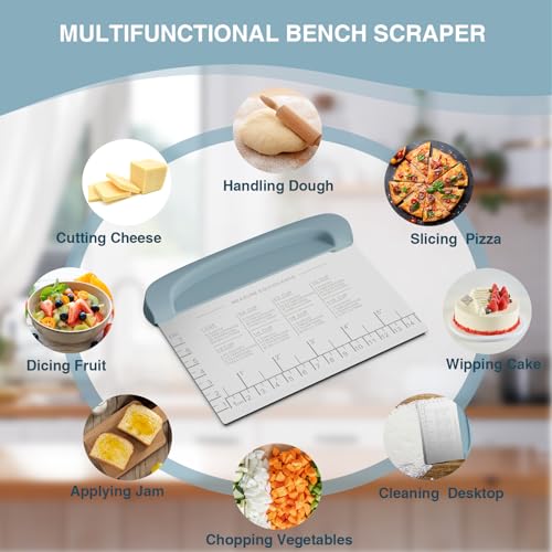 Bench Scraper Dough Scraper Bowl Pastry Scraper for Bread Cake Pizza