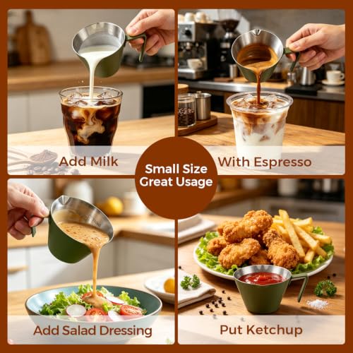 1 Pc Stainless Steel Espresso Shot Cup with Dual Scale