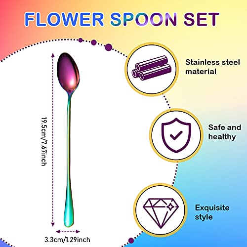 8 Pcs Long Handle Tea Spoon (8 Count)