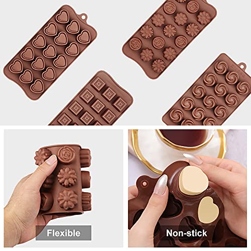 4 Packs Silicone Molds for Chocolate