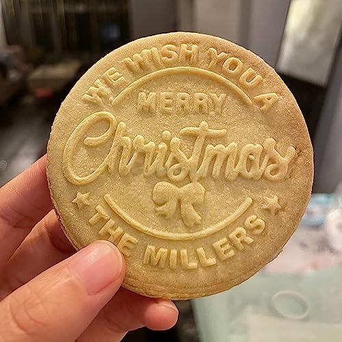 2025 Personalized Christmas Cookie Stamp Unique 3D Embossed Design Fun Tool for Baking Art