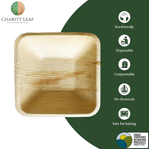 Disposable Bamboo 4" Square Bowl