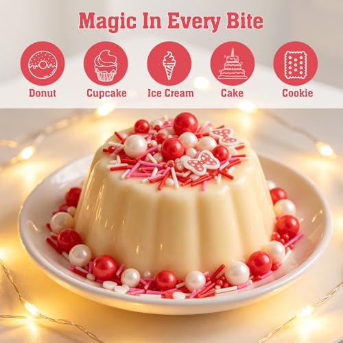 Red Bow Sprinkles 130g (4.58 Ounce)