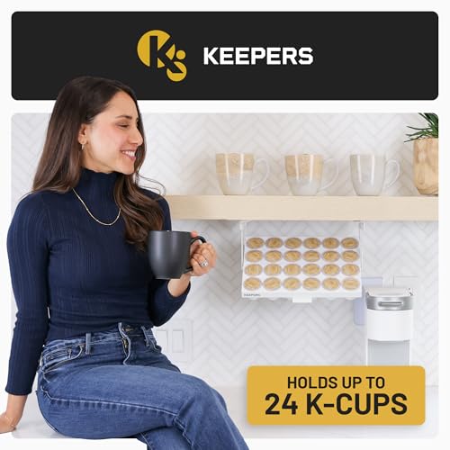 KEEPERS Under Cabinet K Cup Holder with Swing