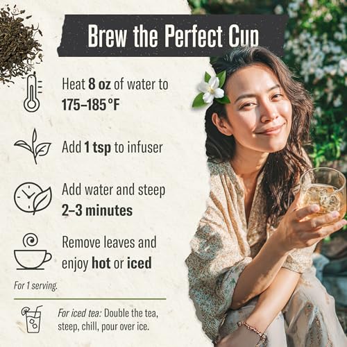 Organic Jasmine Green Tea 16 Ounce Pouch Brews 200 Cups