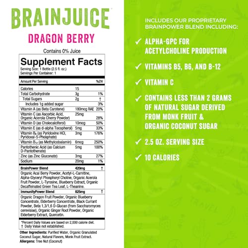 Kids Dragon Berry Nootropic Supplement Shot (30 Fl Oz)