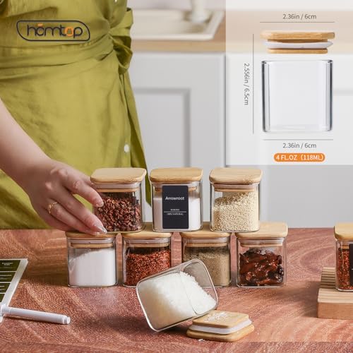 12Pcs 4oz Small Spice Empty Jars with 275 Labels (12 Count)