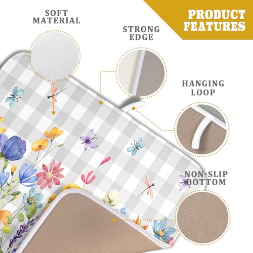 Spring Floral Dish Drying Mat