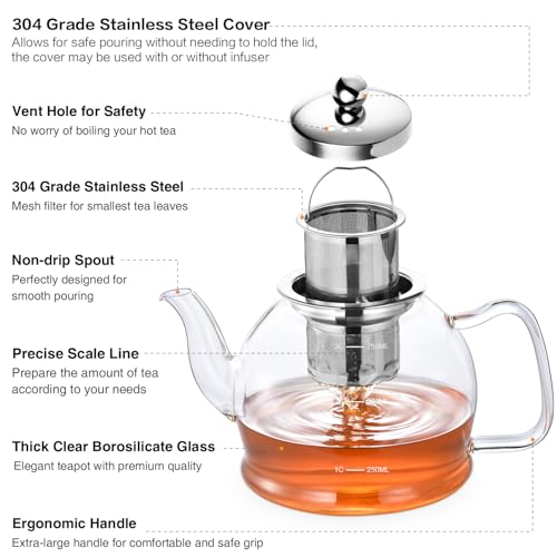 STNTUS Glass Teapot With Infuser