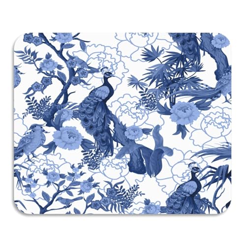 Blue Peacocks Birds Dish Drying Mat for Kitchen Counter