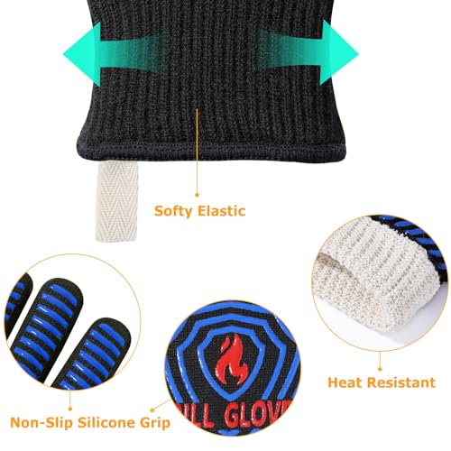 BBQ Gloves Oven Gloves 1472℉ Extreme Heat Resistant