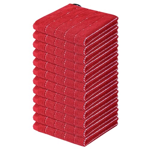 100% Cotton Terry Kitchen Dish Cloths (12 Count)