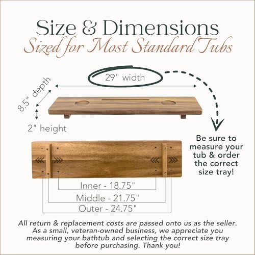 Premium Nature Shed Bathtub Tray for Standard Tubs