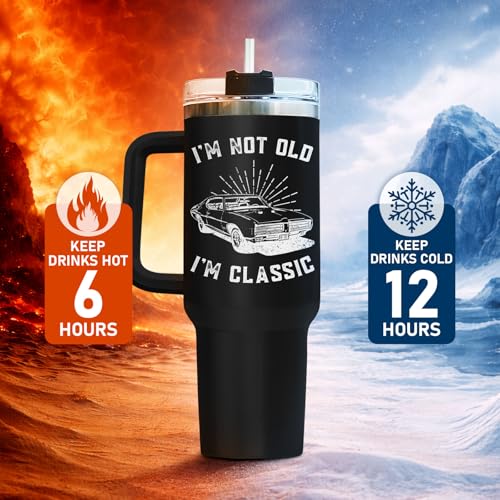 Dad I'm Not Old 40 oz Tumbler with Handle