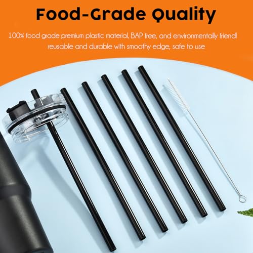 Black Replacement Straws for Stanley 20oz 14oz Tumble (6 Count)