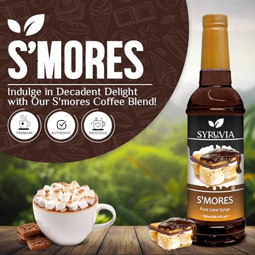 Coffee Syrup S'mores Flavored Syrup for Drinks (25.4 Fl Oz)