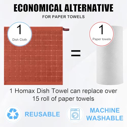 100% Cotton Terry Kitchen Towels (8 Count)