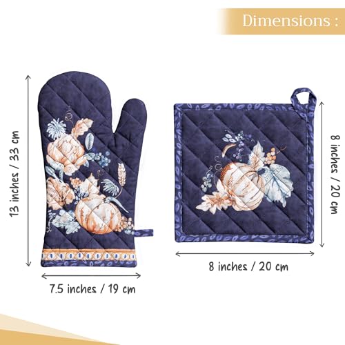100% Cotton Oven Mitt & Pot Holder Set (2 Count)