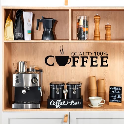 2×63OZ Stainless Steel Coffee Container with Shelf and Scoop for Coffee Bar
