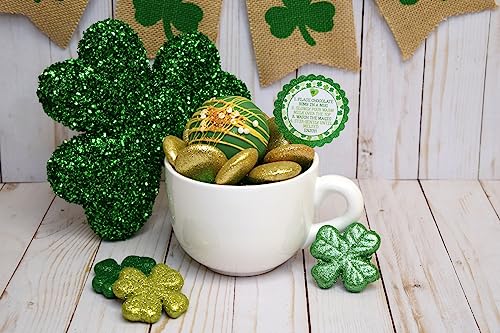 Wee Bit O' Cocoa Shamrock Themed Happy St. Patrick's Day Hot Cocoa Bomb Packaging Sticker Labels