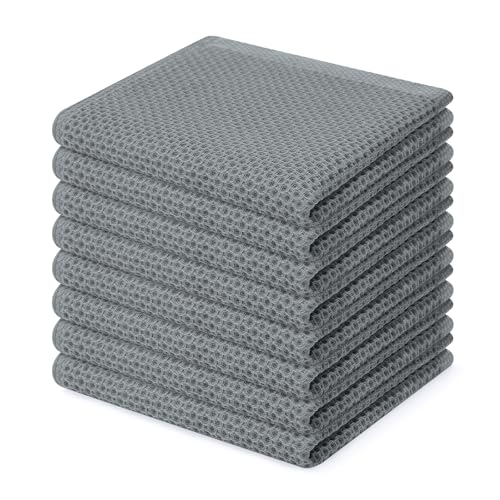 100% Cotton Waffle Weave Kitchen Dish Cloths 8 (8 Count)