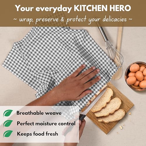 4 Pack Gingham Plaid Kitchen Towels 16"x26"