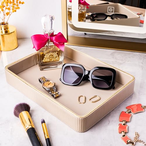 Night Stand Bedside Perfume Organizer Catchall Vanity Tray for Dresser Catch All