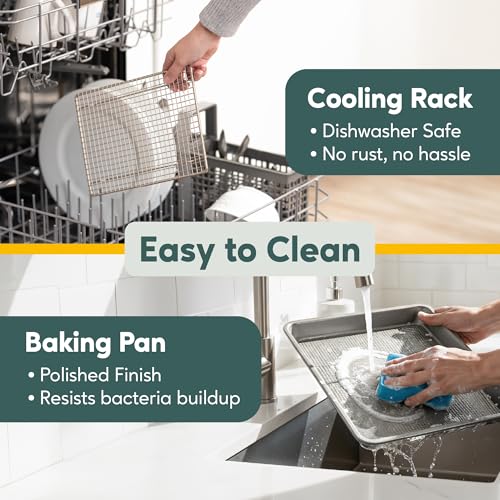 Quarter Sheet Pan with Wire Rack Set