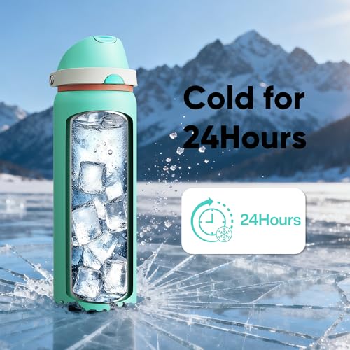 Insulated Water Bottle with Straw