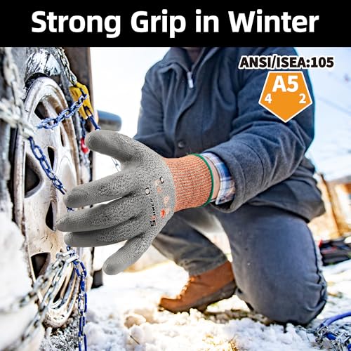 12 Pairs Winter ANSI A5 Cut Gloves (12 Count)