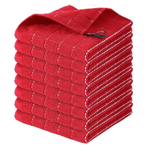 100% Cotton Terry Kitchen Dish Cloths (8 Count)