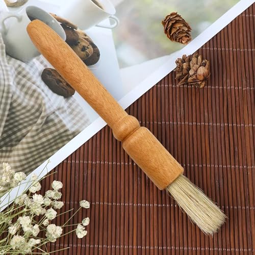 Coffee Brush Set with Wooden and Nylon Brushes for Coffee Machine Cleaning