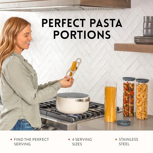 Glass Spaghetti Kitchen Storage Containers with Airtight Silicone Lids (3 Count)
