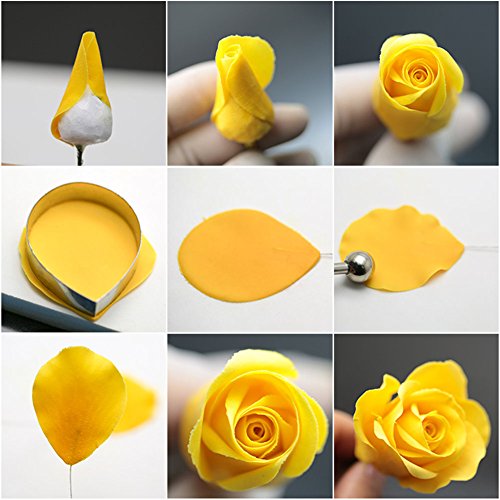 23pcs set Rose Petal Cutter Set Gum Paste Fondant Cake Cutters kitchen Supplies Baking Mould