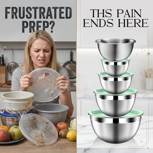 Mixing Bowls with Lids Set (4.99 Count)