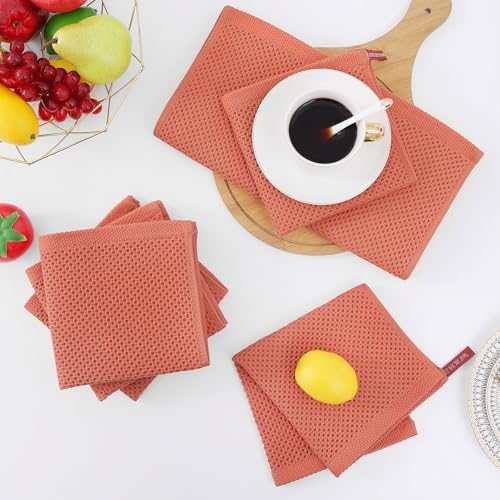 100% Cotton Waffle Weave Kitchen Dish Cloths 8 (8 Count)