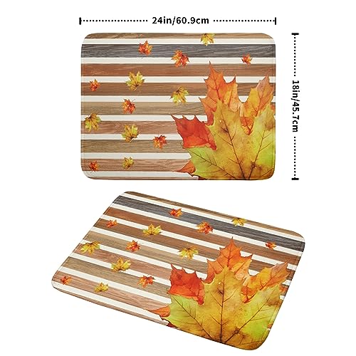 Autumn Golden Maple Leaf Dish Drying Mat for Kitchen Counter