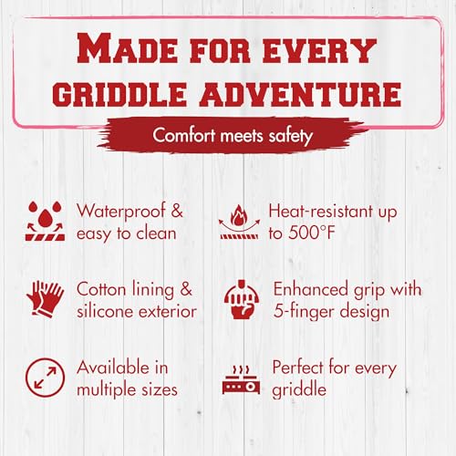 Silicone Griddle Grill Gloves Heat Resistant Oven Mitts