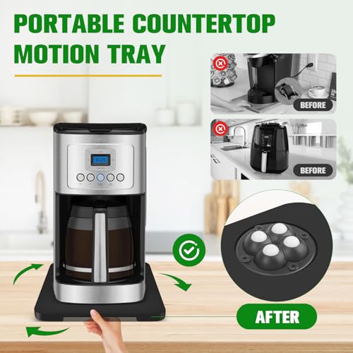 Appliance Slider 360° Rolling Tray for Countertop Coffee Maker Mat