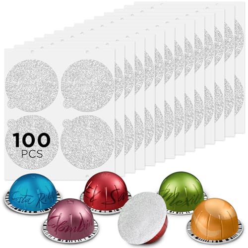 Aluminum Foil Lids for Nespresso Vertuo Pods (100 Count)