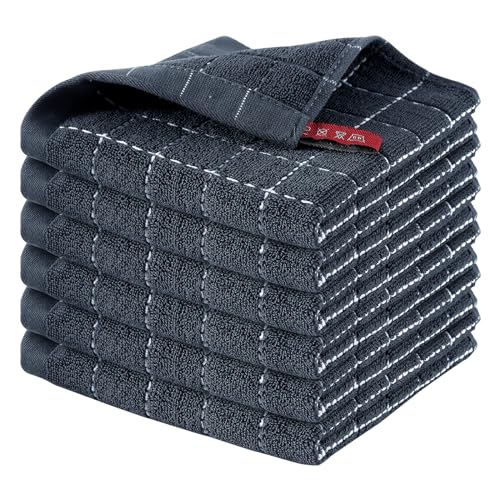 100% Cotton Terry Kitchen Dish Cloths (6 Count)