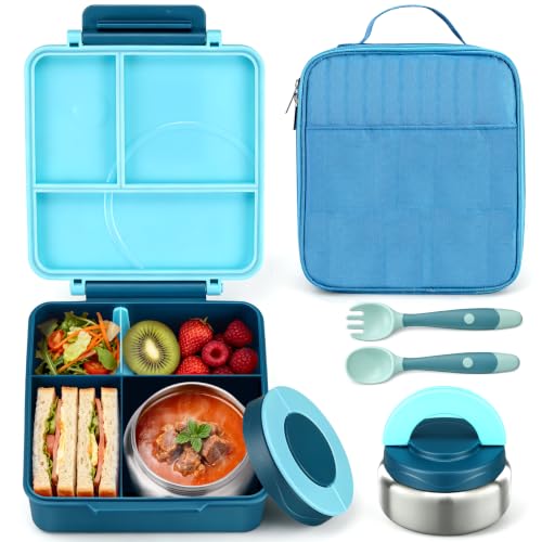 Bento Lunch Box for Kids with 8oz Soup Thermo&Lunch Bag