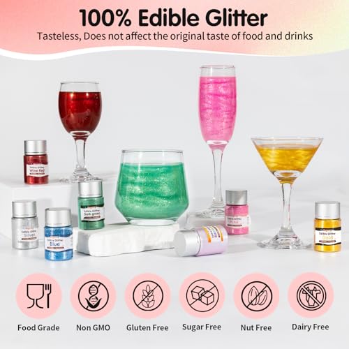 Edible Purple Glitter for Drinks