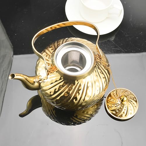 2000ml stainless steel antique style teapot