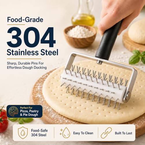 Pizza Dough Docker Roller Stainless Steel