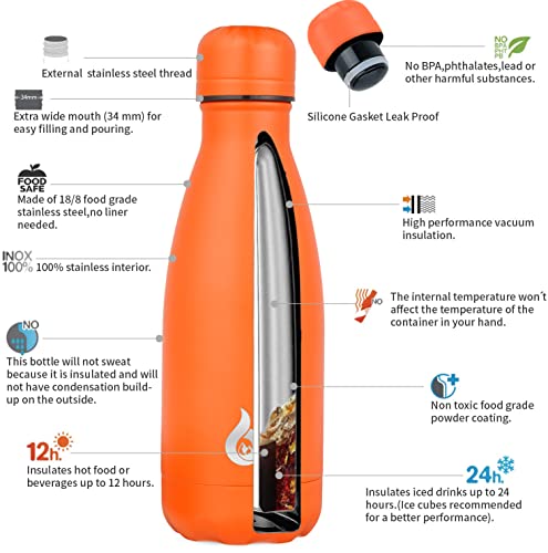 12 oz Small Insulated Water Bottle