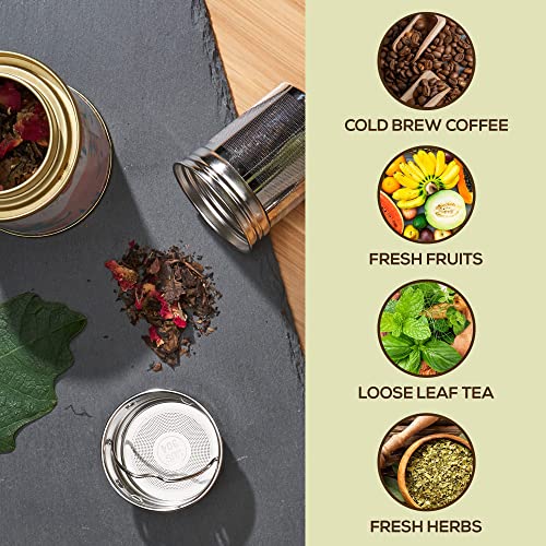Premium Bamboo Tea Tumbler with Infuser for Loose Leaf Tea