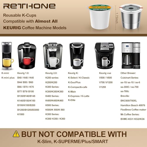 Reusable K Cups for Keurig 1.0 & 2.0 (2 Count)
